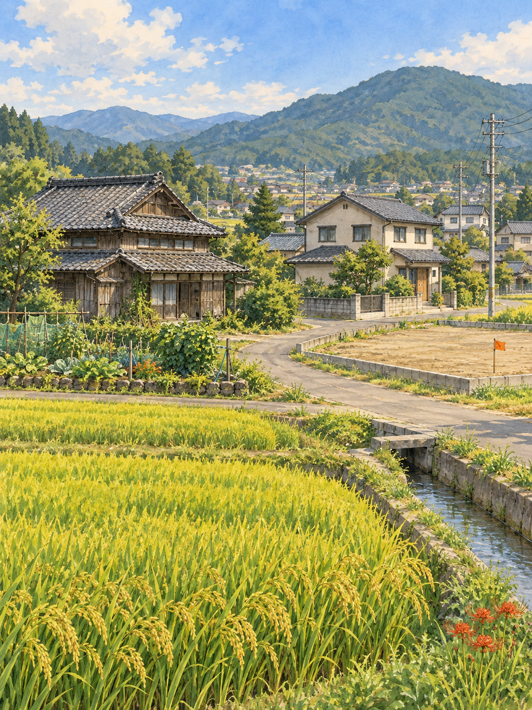 岐阜の田んぼ、空き家、中古戸建て、販売用地のイメージ