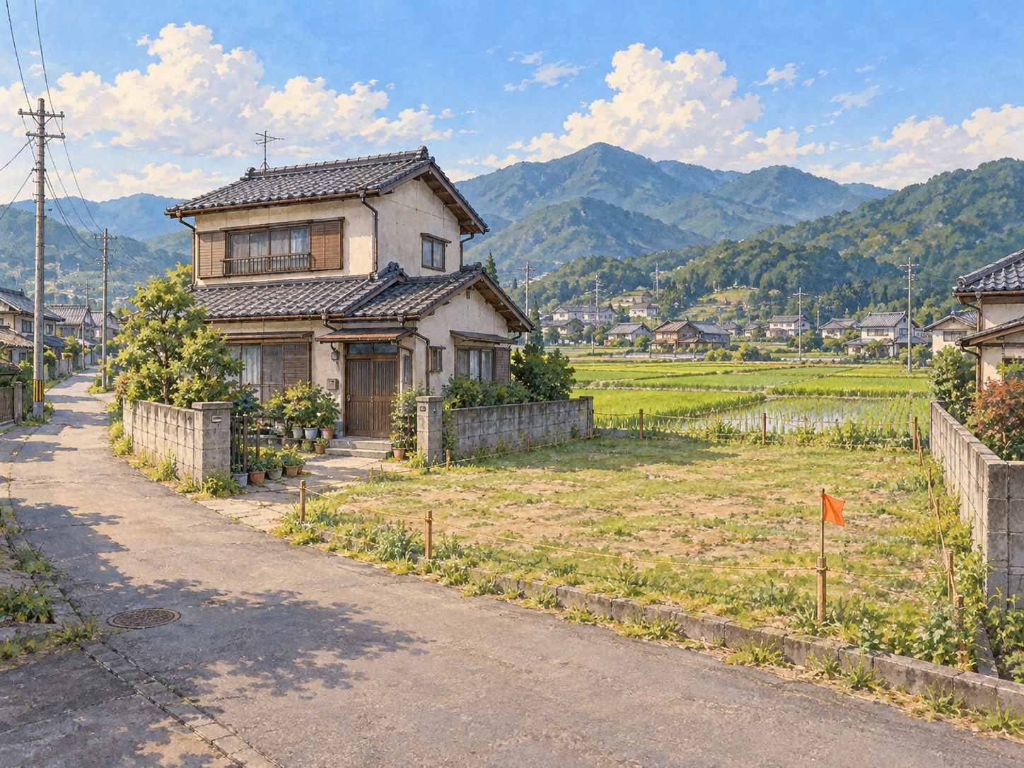 岐阜の中古戸建てと販売用地のイメージ